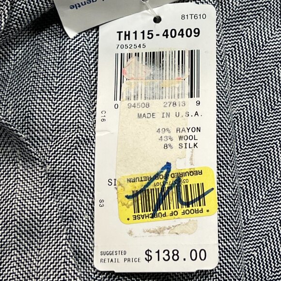 Pendleton Herringbone Womens 12 Herringbone Pants Gray Wool Silk USA Made Dress - Picture 7 of 12